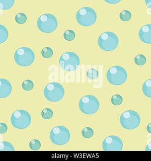 seamless vector glass beads pattern on pale yellow background Stock Vector