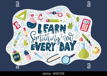 Vector school card. Back to school. Stock Vector