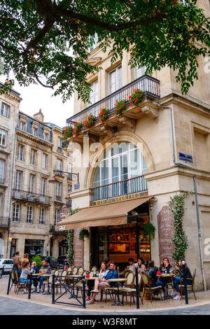 Typical restaurant in the historic center. Bordeaux, Gironde. Aquitaine region. France Europe Stock Photo