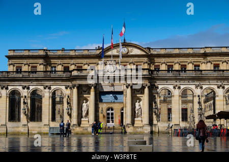 Hotel de Ville Palais Rohan, town hall. Bordeaux, Gironde. Aquitaine region. France Europe Stock Photo