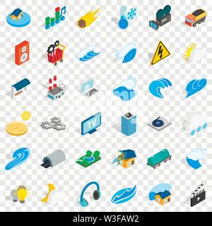 Vigor icons set, isometric style Stock Vector