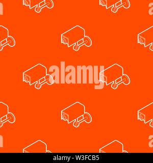 Surveillance camera pattern vector orange Stock Vector