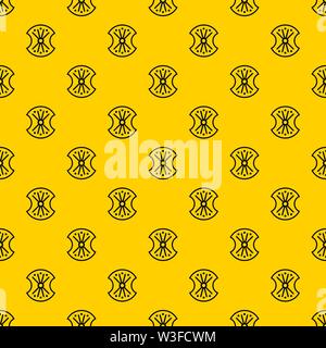 Wooden shield pattern vector Stock Vector