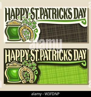 Vector greeting cards for Saint Patricks Day Stock Vector