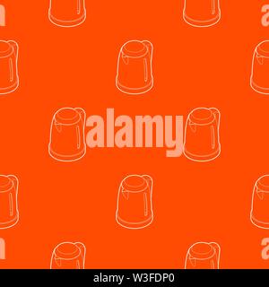 Electric kettle pattern vector orange Stock Vector