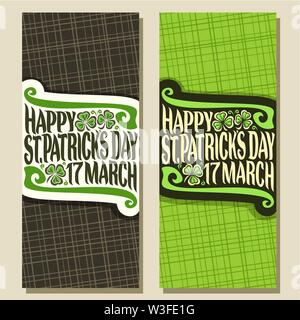 Vector greeting cards for Saint Patricks Day Stock Vector