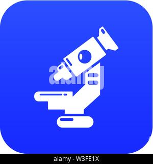 Microscope icon, simple black style Stock Vector
