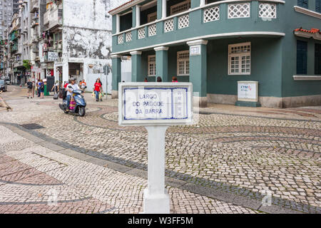 Barra square near A-ma Temple, Macau Stock Photo