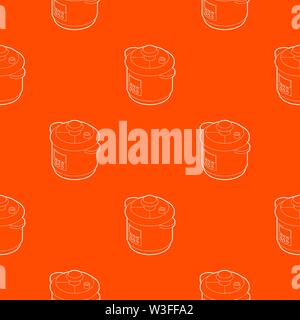 Multi cooker pattern vector orange Stock Vector