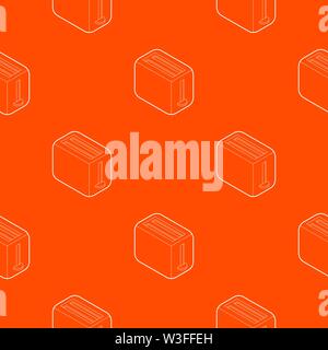Toaster pattern vector orange Stock Vector