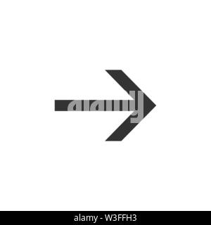 Arrow, forward icon. Vector illustration, flat design. Stock Vector