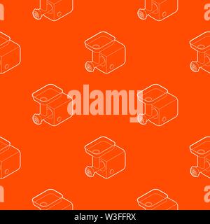 Electric meat grinder pattern vector orange Stock Vector
