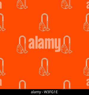 Vacuum cleaner pattern vector orange Stock Vector