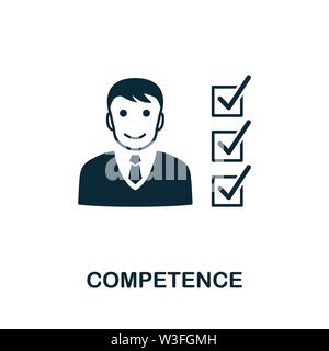 Competence vector icon symbol. Creative sign from business management ...