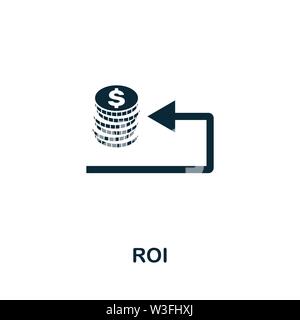 Roi vector icon symbol. Creative sign from business management icons collection. Filled flat Roi icon for computer and mobile Stock Vector