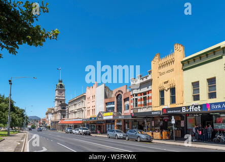 Historic buildings on Sturt Street, the main street in the old gold mining town of Ballarat, Victoria, Australia Stock Photo