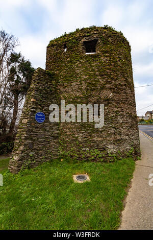 The Mural Tower is the last remaining tower of the New Ross city walls. It is located on one of the popular self guided walks in the town. Stock Photo