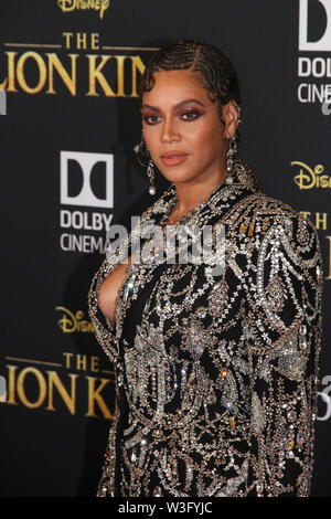 Beyonce at World Premiere of Disney's 'The Lion King'. Held at the Dolby Theater in Hollywood, CA, July 9, 2019. Photo by: Richard Chavez / PictureLux Stock Photo