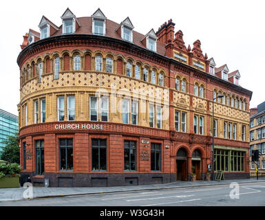 Church House, a beautiful restored Victorian four-storey Grade II Listed Building in Hanover Street, Liverpool, UK Stock Photo