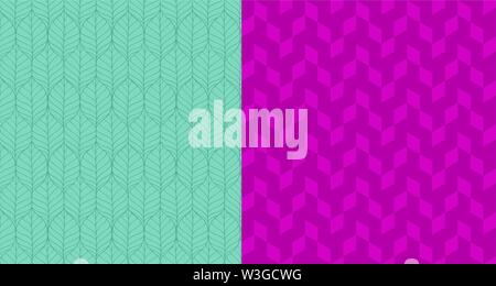Set of seamless patterns. Abstract geometric background vector Stock Vector