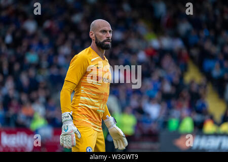 Chelsea Goalkeeper Willy Caballero in action during Chelsea's pre season friendly match against Bohemian FC in Dublin. Final Score 1-1. Stock Photo