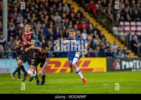 Billy Gilmour in action during Chelsea's pre season friendly match against Bohemian FC in Dublin. Final Score 1-1. Stock Photo