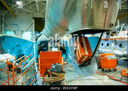 Flight data recorders from a plane. Black boxes Stock Photo