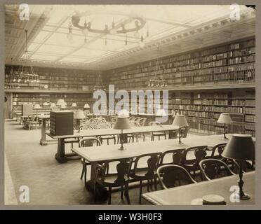 Circulating department, American history section of the New York Public Library Stock Photo