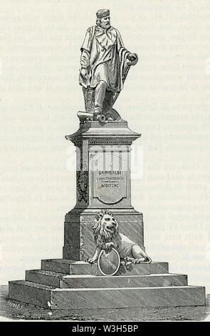 Civitavecchia monumento a Giuseppe Garibaldi. Stock Photo