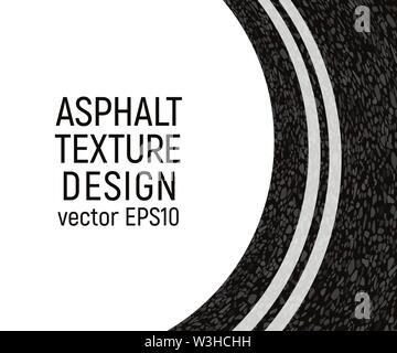 Asphalt card template. Vector illustration. Empty postcard Stock Vector