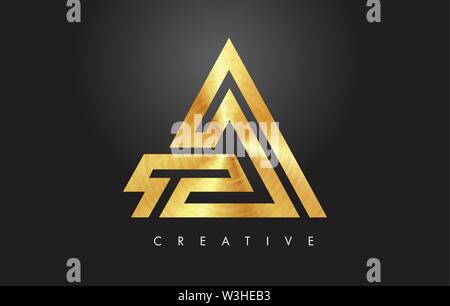 Letter M Logo Icon Design with Golden Swoosh and Creative Cut Curved ...