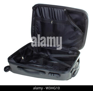 empty opened suitcase isolated on white background Stock Photo