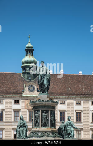 Emperor Francis II memorial, Inner Courtyard, Hofburg Palace, Vienna, Austria Stock Photo