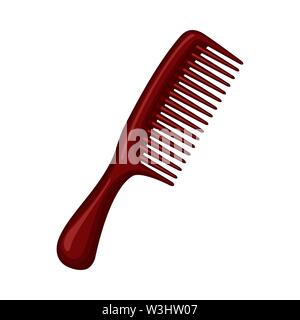 Cartoon brown comb Stock Vector