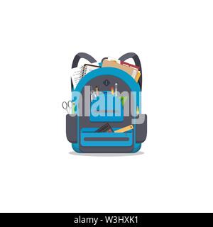 School backpack illustration Stock Vector