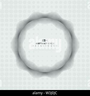 Abstract gray wavy pattern design circle halftone design. You can use for ad, poster, artwork, template cover. illustration vector eps10 Stock Vector