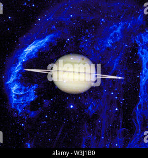 Saturn - planet of the Solar system. Science wallpaper. Elements of this image furnished by NASA Stock Photo