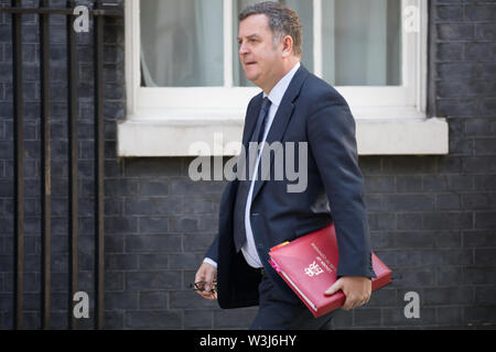 London,UK,16th July 2019,Lord President of the Council and Leader of the House of Commons The Rt Hon Mel Stride MP arrives for the weekly Cabinet Meeting in 10 Downing Street, London, which will be Theresa May’s final one as Prime Minister.Credit: Keith Larby/Alamy Live News Stock Photo