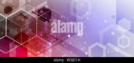 Abstract hexagon background. Technology poligonal design. Digital futuristic minimalism. Vector Stock Vector