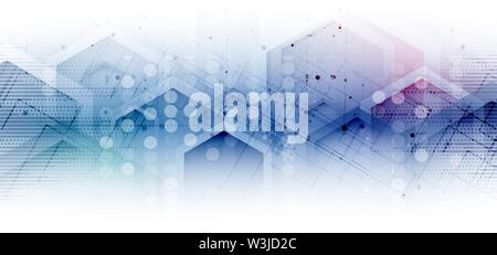 Abstract hexagon background. Technology poligonal design. Digital futuristic minimalism. Vector Stock Vector