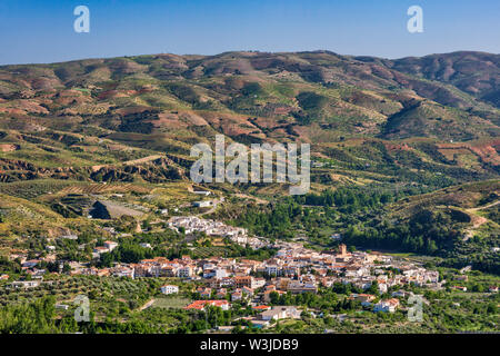 Town of Cadiar, Sierra de la Contraviesa in dist, Las Alpujarras, Granada province, Andalusia, Spain Stock Photo
