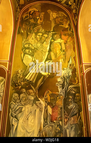 Inside Ascension of Christ Patriarchal Church, Tsaravets Fortress, Veliko Tarnovo, Bulgaria Stock Photo