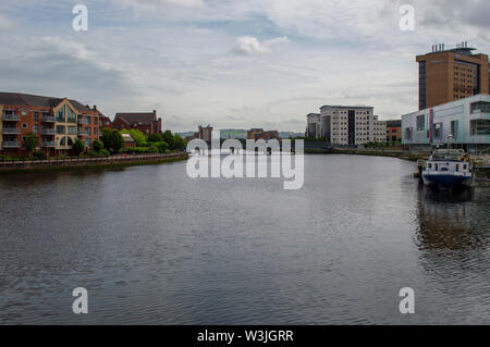 River Lagan in Belfast, Northern Ireland Stock Photo