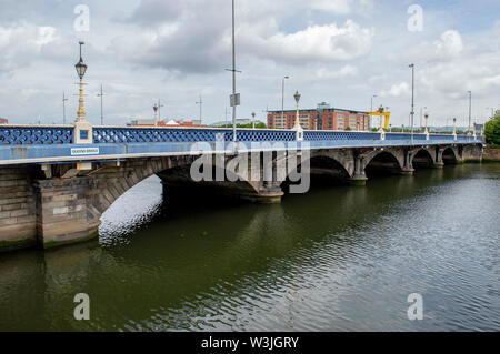 Queen's Bridge in Belfast, Northern Ireland Stock Photo