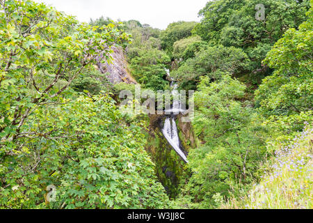 Ceunant Mawr, Llanberis water fall, North Wales. Considered by many as one of the must see attractions in Llanberis Stock Photo