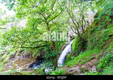 Ceunant Mawr, Llanberis water fall, North Wales. Considered by many as one of the must see attractions in Llanberis Stock Photo