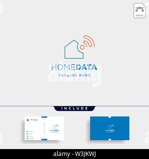 home internet logo design vector wifi home icon siymbol sign isolated Stock Vector
