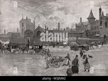 Chetham's College and grammar school, Manchester, England, UK, 19th century Stock Photo