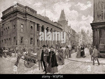 King Street, Manchester, England, UK, 19th century Stock Photo