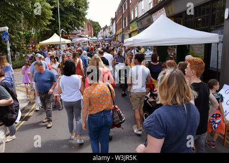 Norwich Lanes Summer Fayre, July 2019, UK Stock Photo